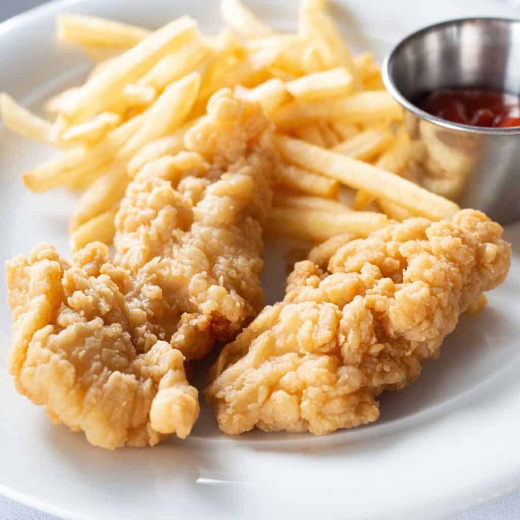 Fried Chicken Breast Strips & Fries