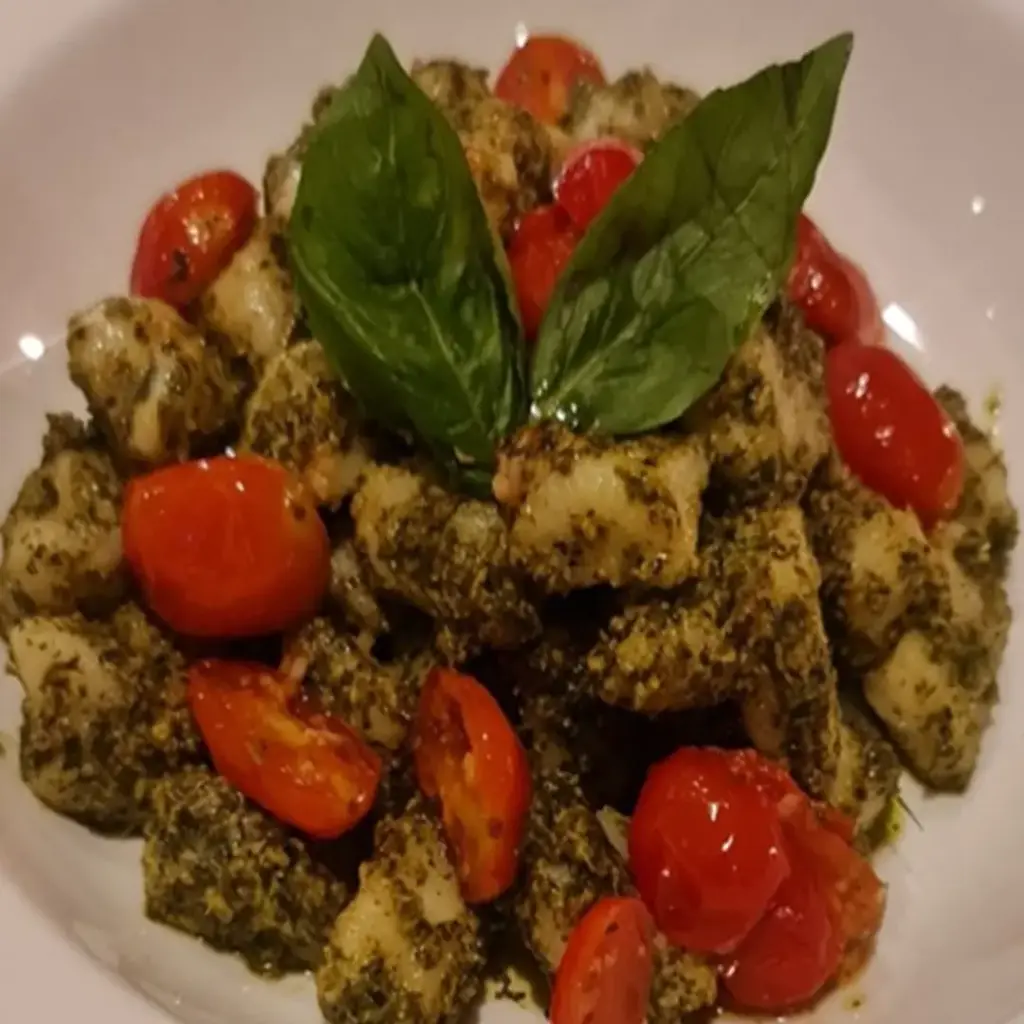 Gnocchi, Pesto & Cherry Tomatoes