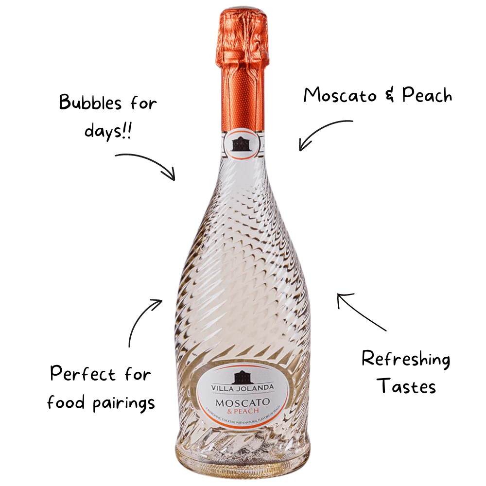 Villa Jolanda Peach Sparkling Moscato - Italy 