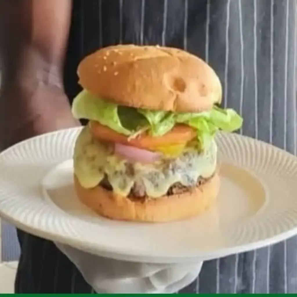 (C)The Beany Burger  (Cheddar, Seasoned Fries)