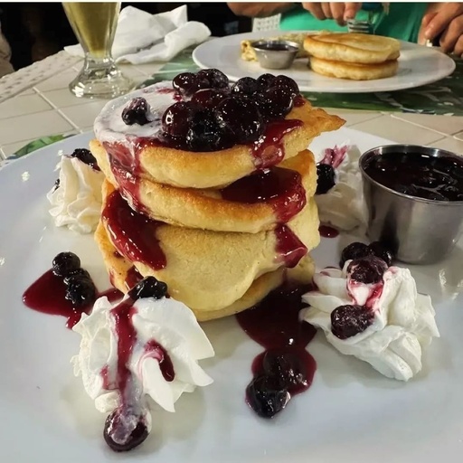 Blueberries and Cream Pancakes