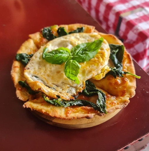 Brunch Spinach & Egg Pizzetta
